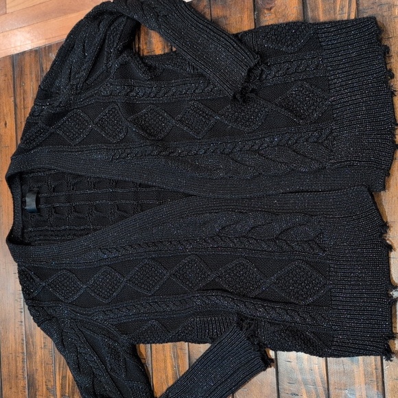 RtA Serge Metallic Cable Knit Cardigan Gretta Luxe - Picture 2 of 8